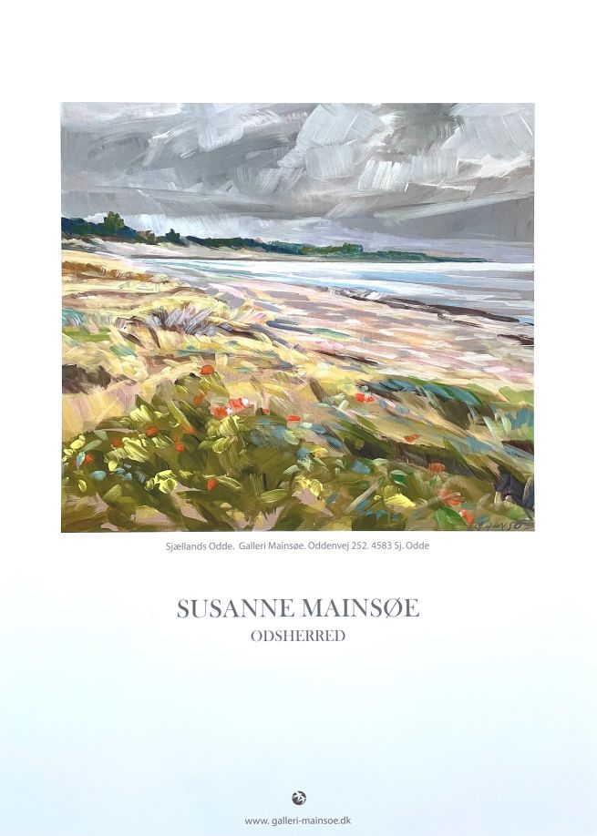 Sjællands Odde. Susanne Mainsøe. Plakat 50x70 cm. kr 300,-