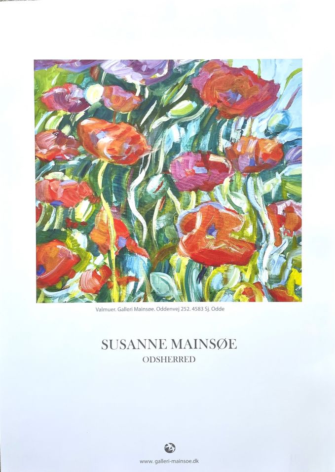 Valmuer. Susanne Mainsøe. Plakat 50x70 cm. kr 300,- (6)